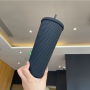 Ly uống nước nhựa sơn lì 710ml logo stb nhiều màu kèm ống hút và hộp đựng