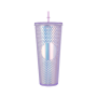 Ly uống nước vân kim cương trơn màu 750ml chất liệu nhựa PP an toàn sức khỏe