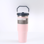 Bình giữ nhiệt 900ml quai xách tiện lợi ống hút tích hợp với nắp