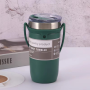 Bình giữ nhiệt 700ml Tumi chất liệu inox có dây đeo cao su tặng kèm ống hút