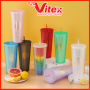 Ly uống nước vân kim cương trơn màu 750ml chất liệu nhựa PP an toàn sức khỏe