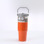 Bình giữ nhiệt 900ml quai xách tiện lợi ống hút tích hợp với nắp