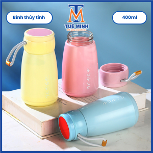 Bình thủy tinh Nhật Bản kèm quai xách dung tích 300ml