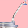 Ly giữ nhiệt 450ml Gấu dâu chất liệu inox 304 tăng kèm ống hút inox