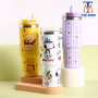 Bình giữ nhiệt hoạt hình đáng yêu 900ml tặng kèm ống hút