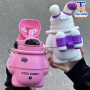 Ly giữ nhiệt tâp uống cho bé Thỏ cao cấp dung tích 430ml kèm dây đeo tiện lợi