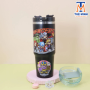 Bình giữ nhiệt hoạt hình đáng yêu 900ml tặng kèm ống hút