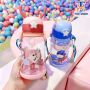 Bình nước nhựa tập uống 600ml nhựa nguyên sinh an toàn cho bé kèm dây đeo