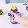 Bình nhựa tai thỏ hoạt hình kèm dây đeo 600ml