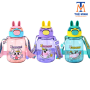 Bình nhựa tai thỏ hoạt hình kèm dây đeo 600ml