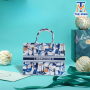 Túi nỉ quai xách dior họa tiết caro