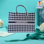 Túi nỉ quai xách dior họa tiết caro