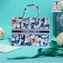 Túi nỉ quai xách dior họa tiết caro