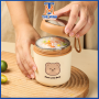 Bát ủ ấm cháo kèm nắp hoạt tiết gấu đáng yêu