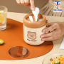 Bát ủ ấm cháo kèm nắp hoạt tiết gấu đáng yêu
